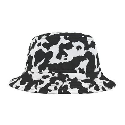 Camo Bucket Hat | Black & White Cow Camouflage