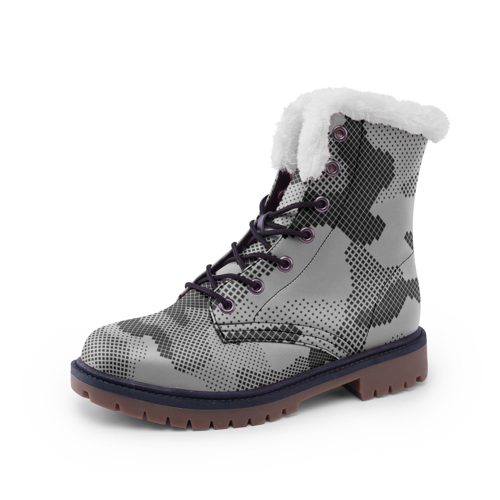 Snow Camo Boots | Gray Digital Camouflage