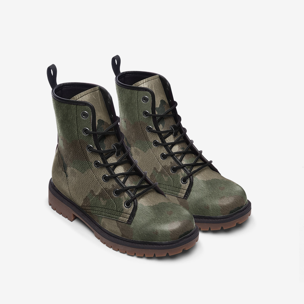 Camo Boots | Leather Camouflage in Dirty Brown