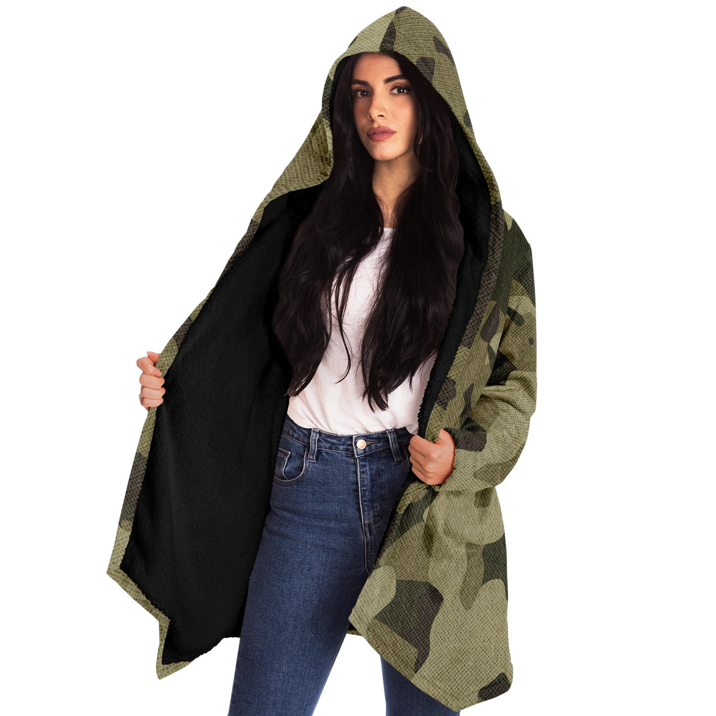 Camo Cloak | Green Fabric Camouflage | Microfleece