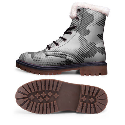 Snow Camo Boots | Gray Digital Camouflage