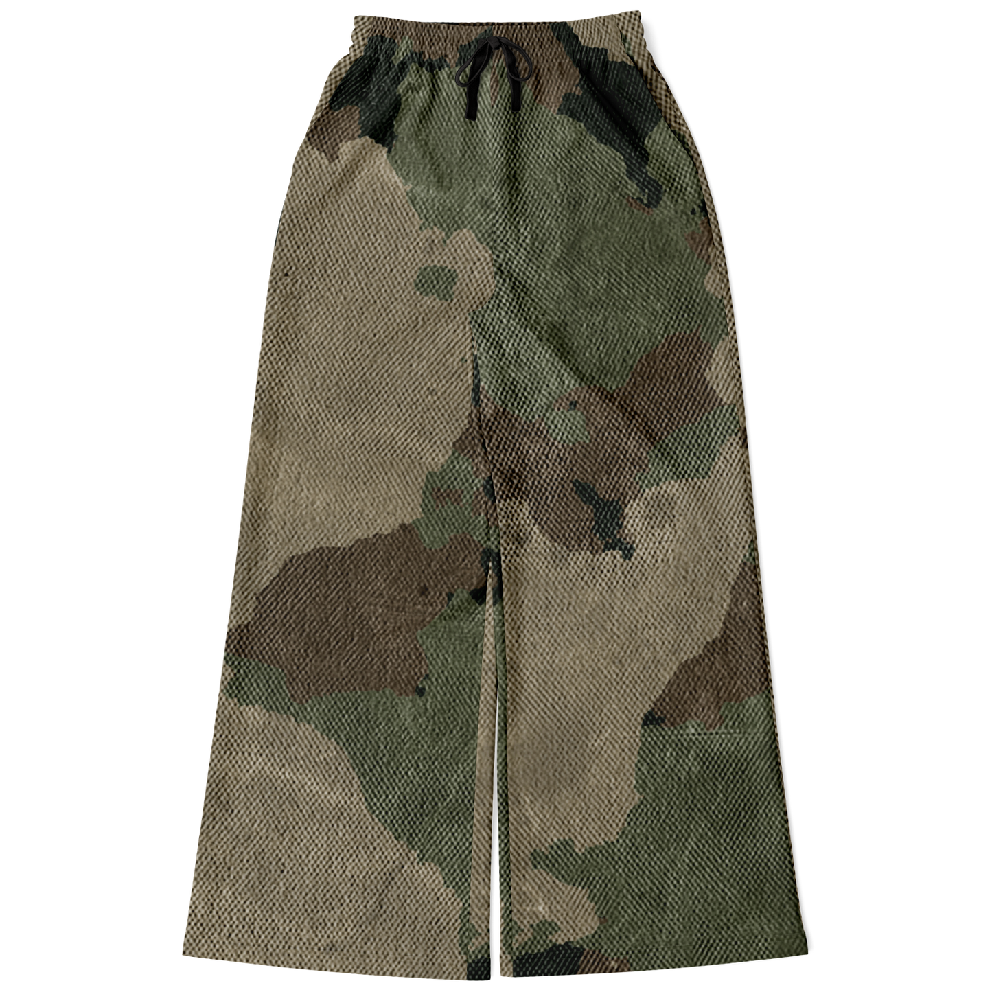 Camo Wide Leg Pants | Dirty Old Brown Camouflage