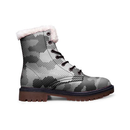 Snow Camo Boots | Gray Digital Camouflage