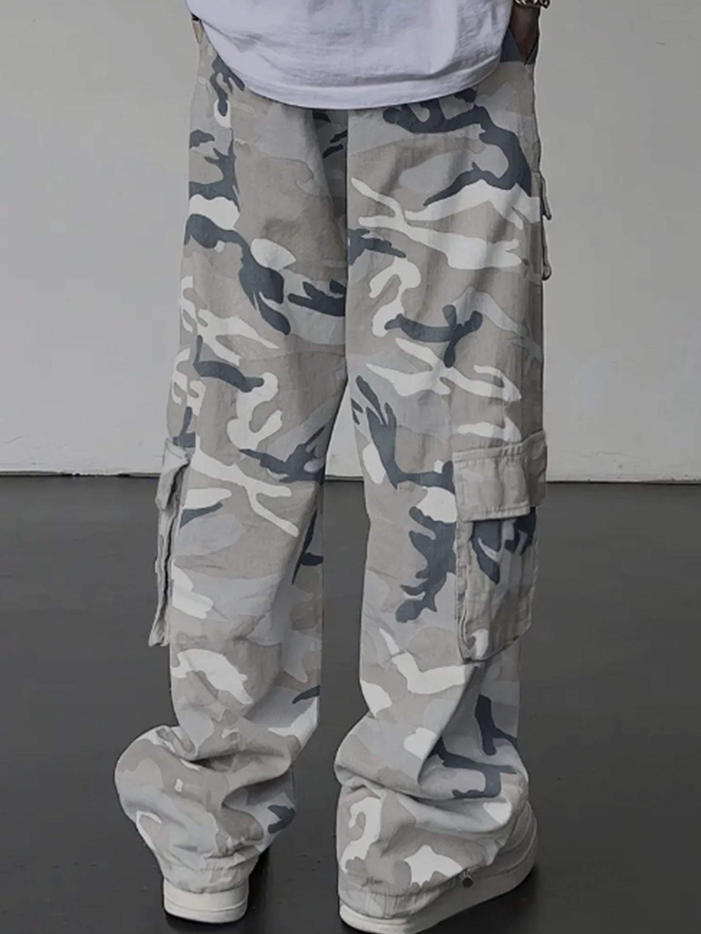 Men's Camo Overalls with Multiple Pockets | Space Grey