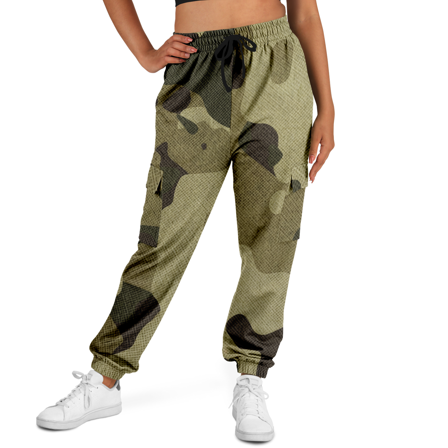 Camo Cargo Pants | Unisex | Green Fabric Camouflage