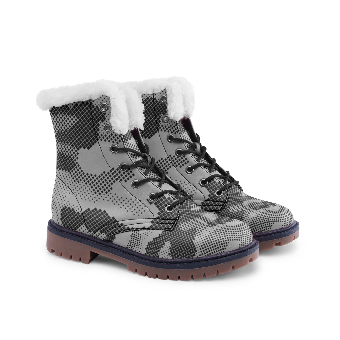 Snow Camo Boots | Gray Digital Camouflage