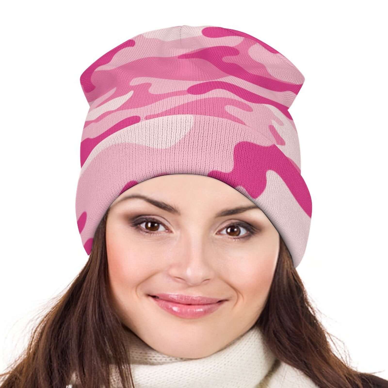 Camo Beanie | Lavender Pink Camouflage