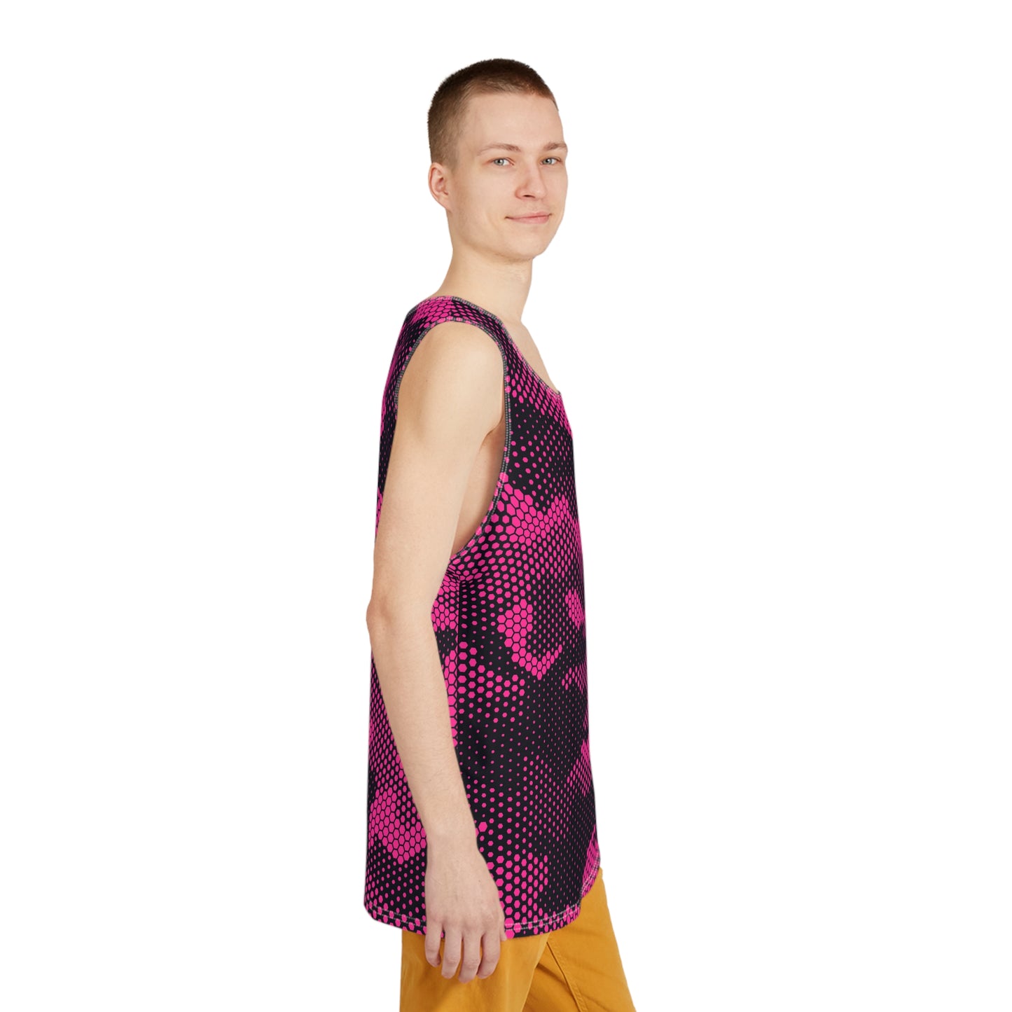 Men's Camo Tank Top | Digital Pink Camouflage | Loose Fit