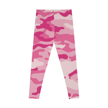 Pink Camo Leggings For Women | Mid Waist Fit