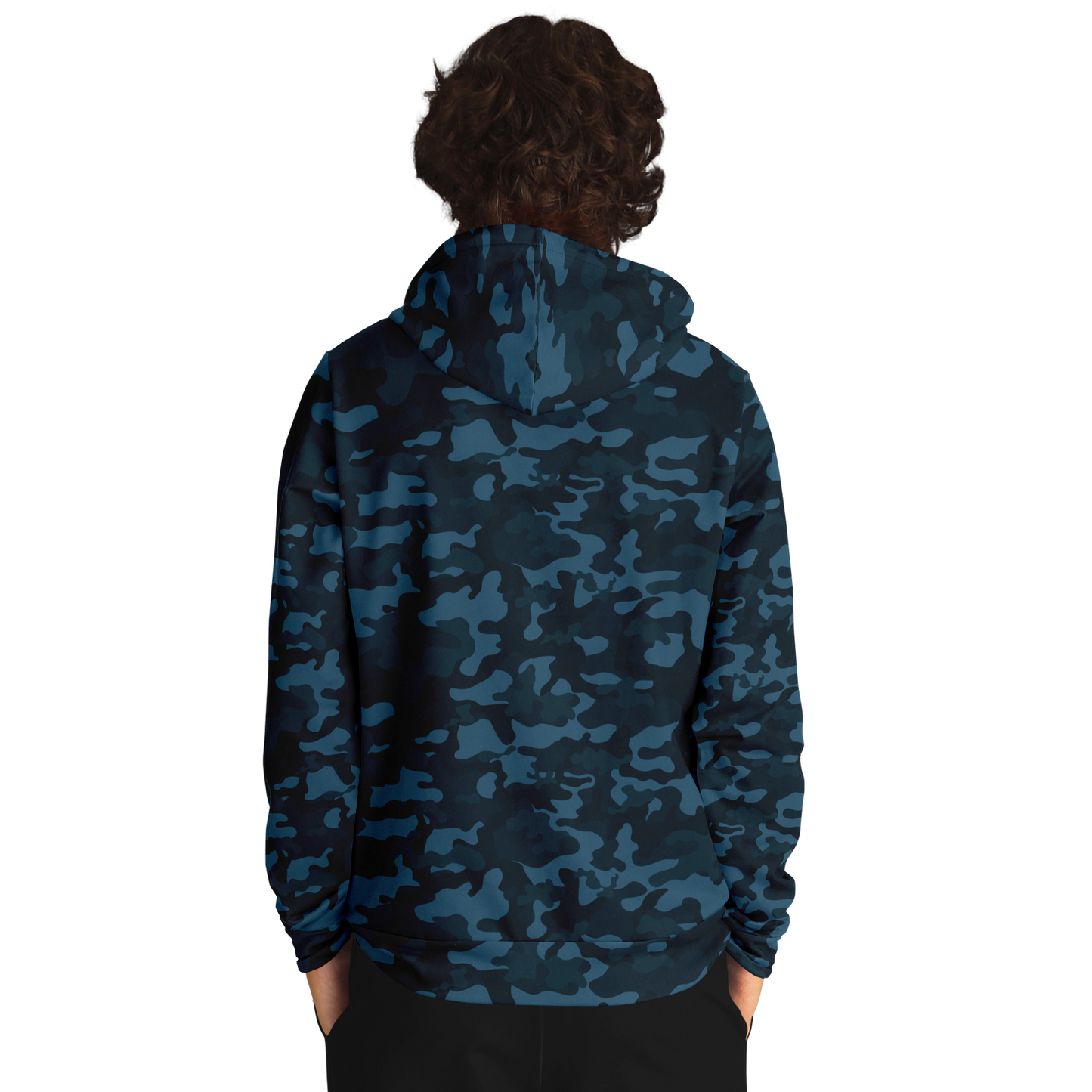 Dark Blue Camo Hoodie | Army-Inspired Camouflage