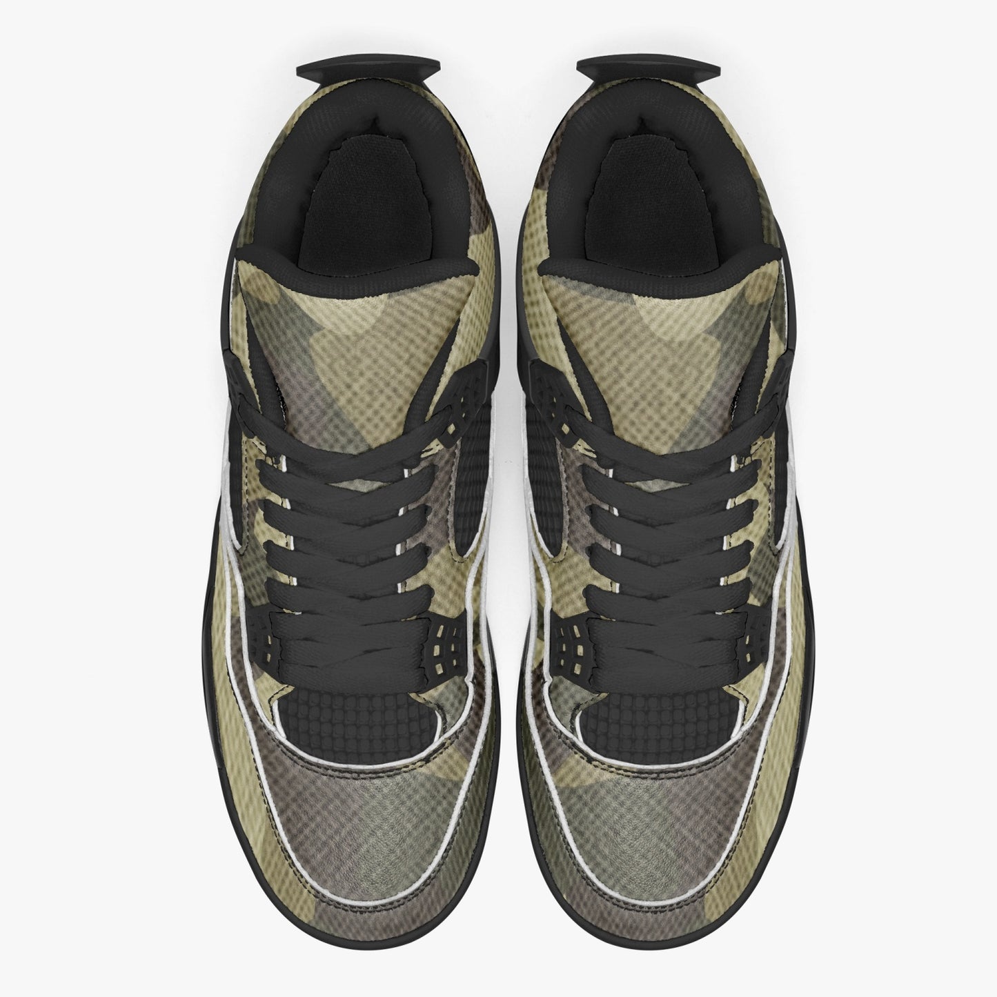 Camo Jordans AJ4 | Green Fabric Camouflage