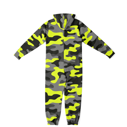 Camo Jumpsuit | Yellow, Black, and Gray Camouflage