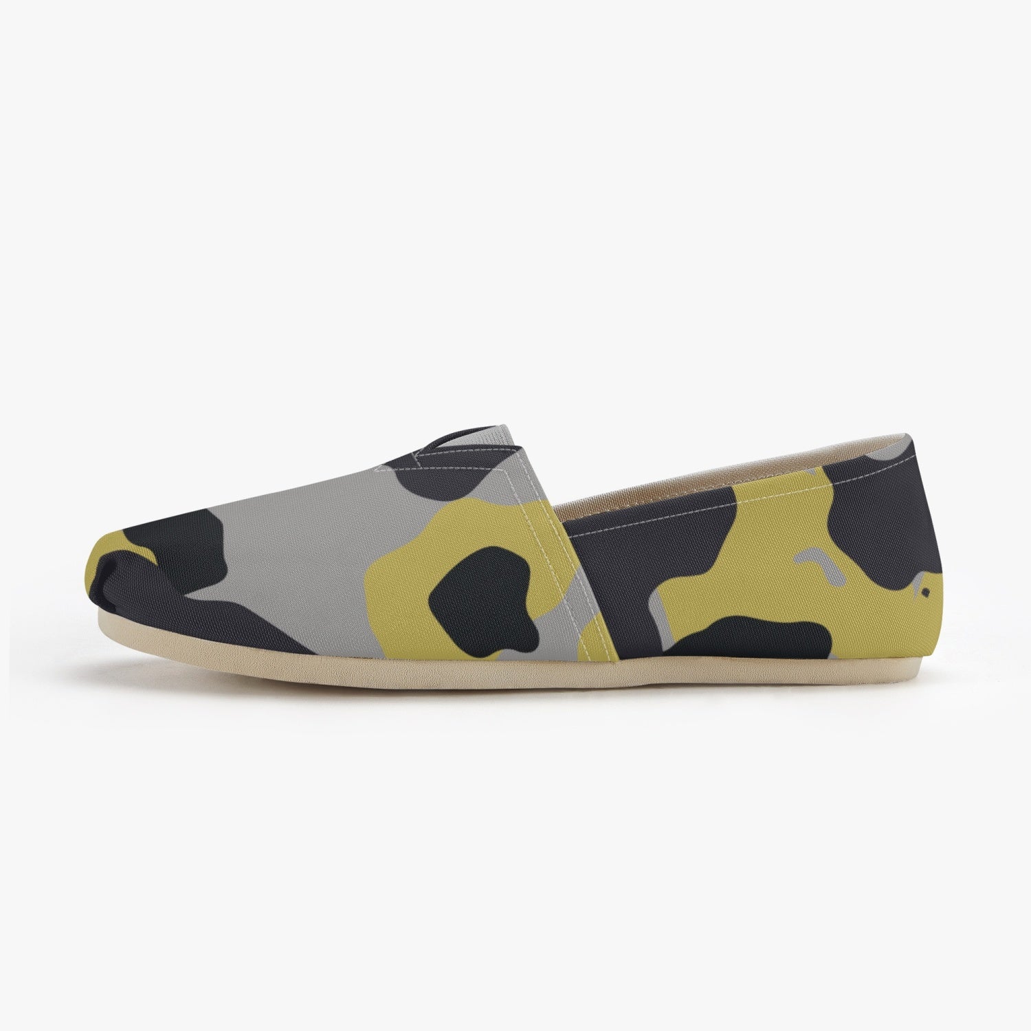 Camo Toms | Yellow, Black, and Silver Camouflage Canvas Shoes