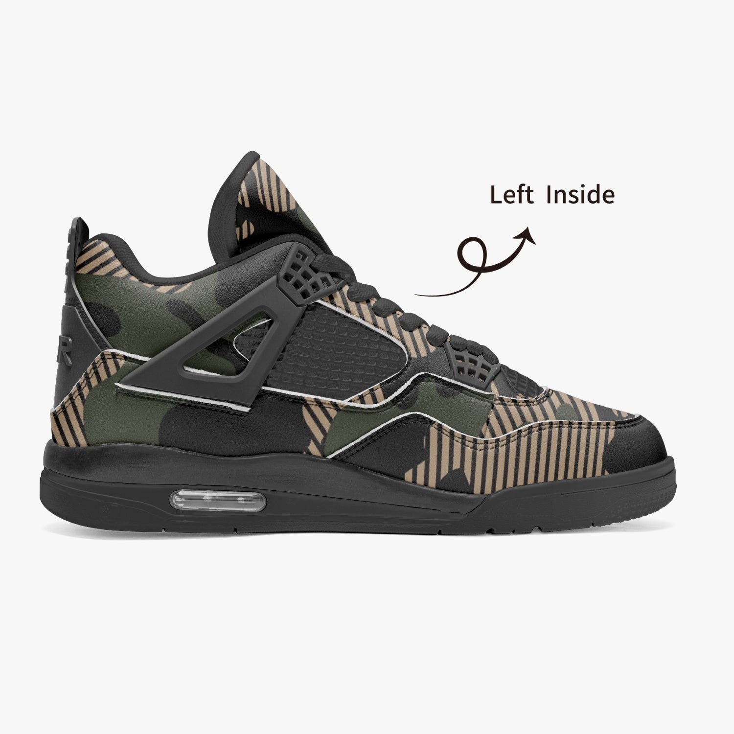 Camo Jordans AJ4 | Green Military Camouflage