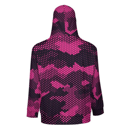 Zip up Camo Hoodie | Pink Digital Camouflage