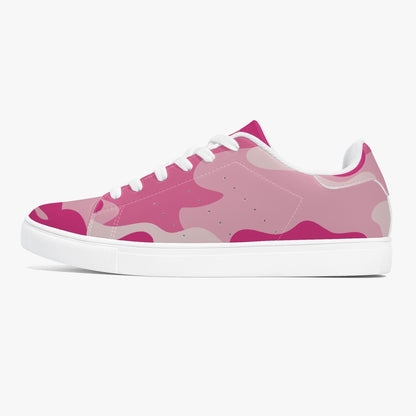 Camo Sneakers | Classic Low-Top Leather | Lavender Pink