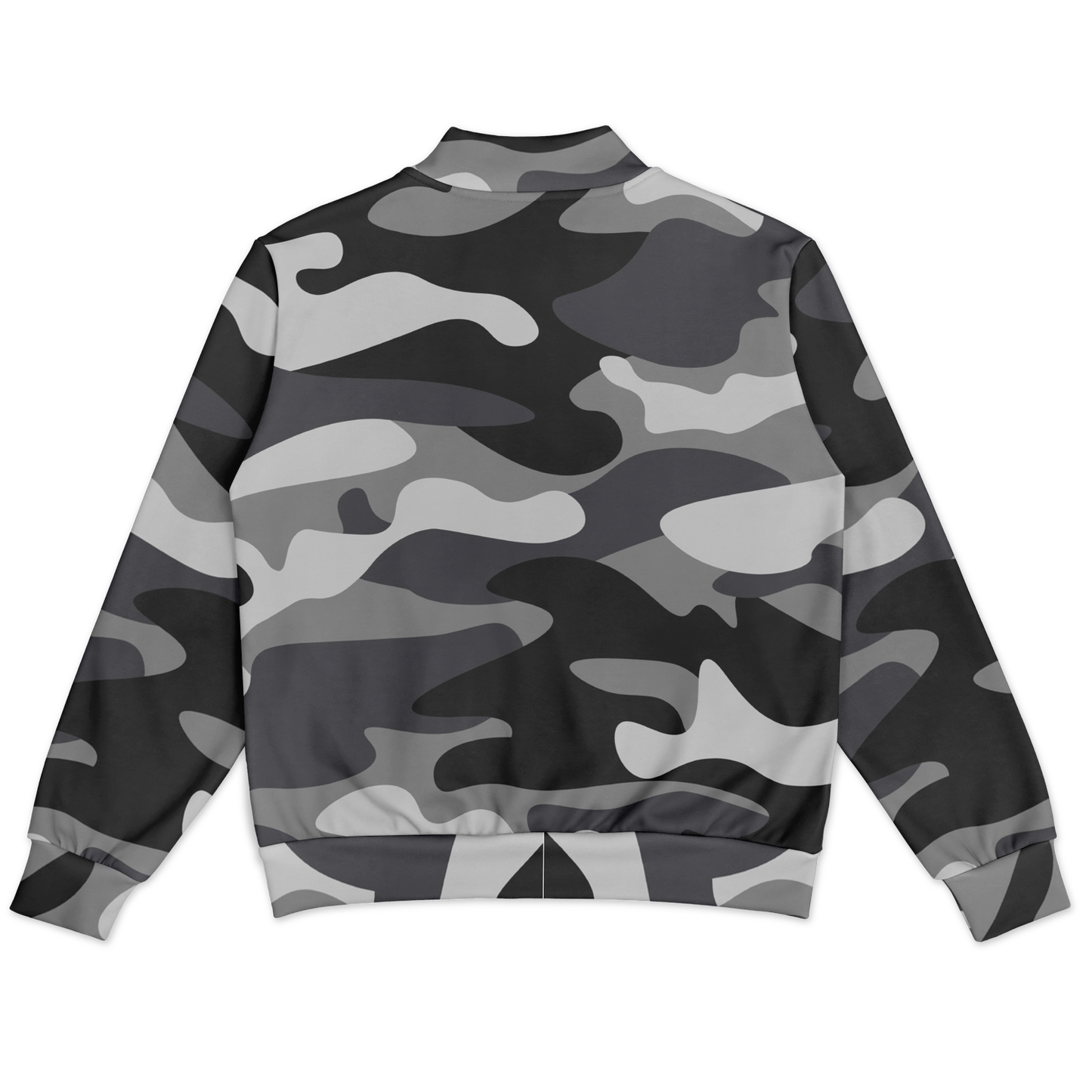 Shade Of Grey Baseball Jacket | Camouflage Print