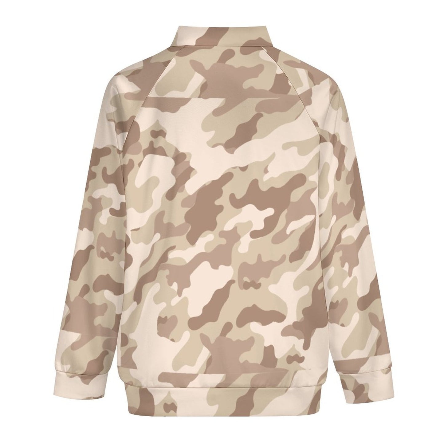 Camo Shirt | Raglan Zip-up | Desert Brown