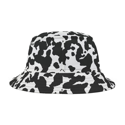 Camo Bucket Hat | Black & White Cow Camouflage