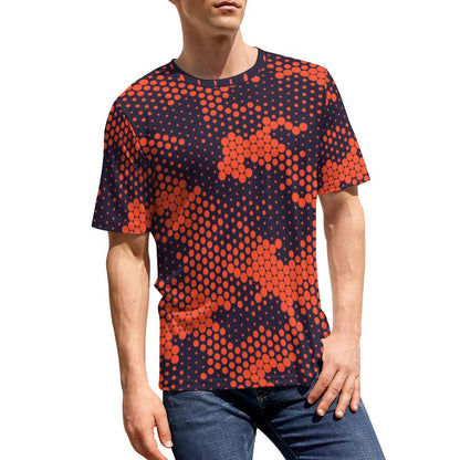 Camo Shirt | Orange & Blue Digital Camouflage T