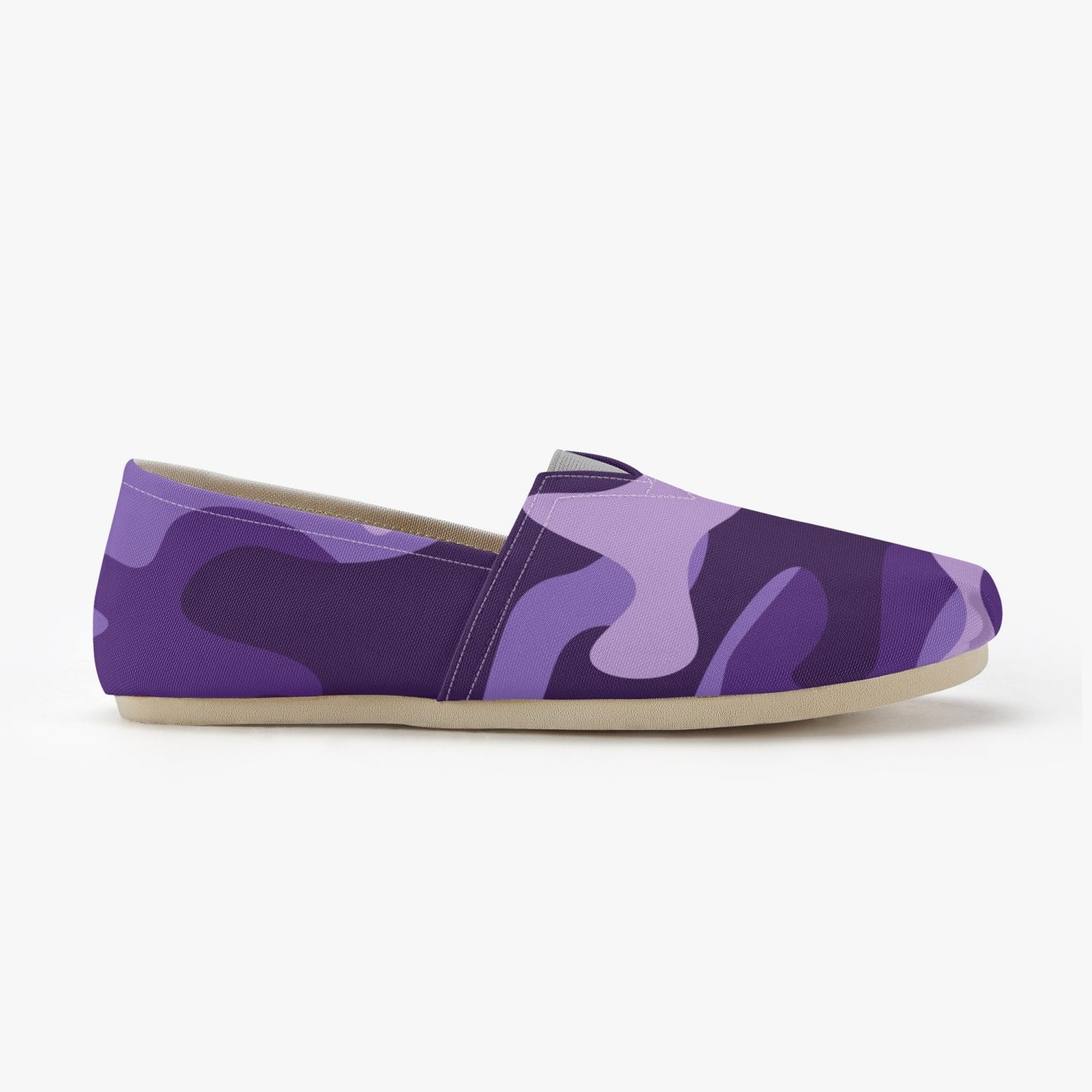 Camo Toms | Purple, Blue, and Mauve Camouflage Canvas Shoes