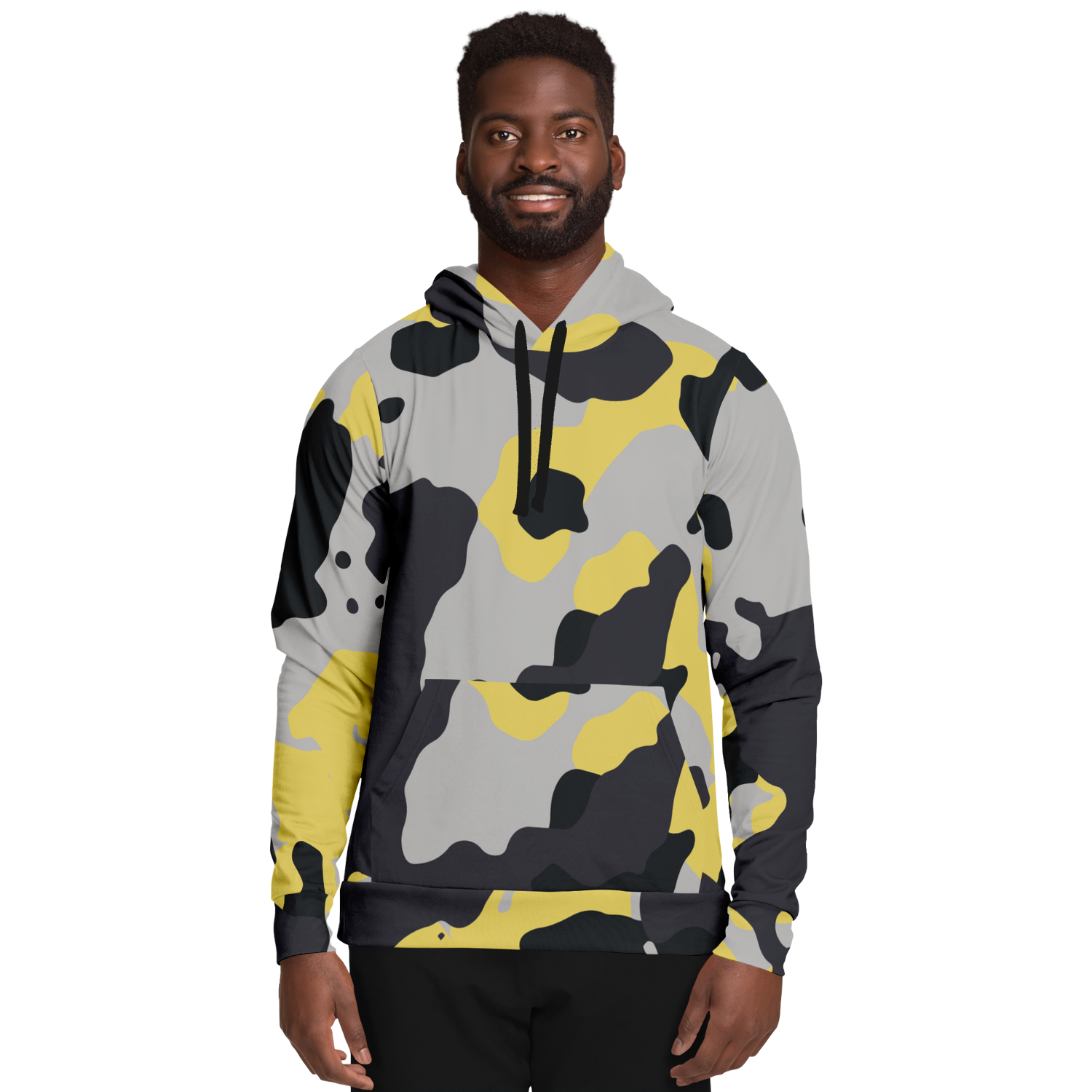 Camo Hoodie | Yellow, Black & Silver Camouflage