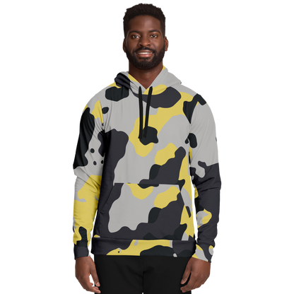 Camo Hoodie | Yellow, Black & Silver Camouflage