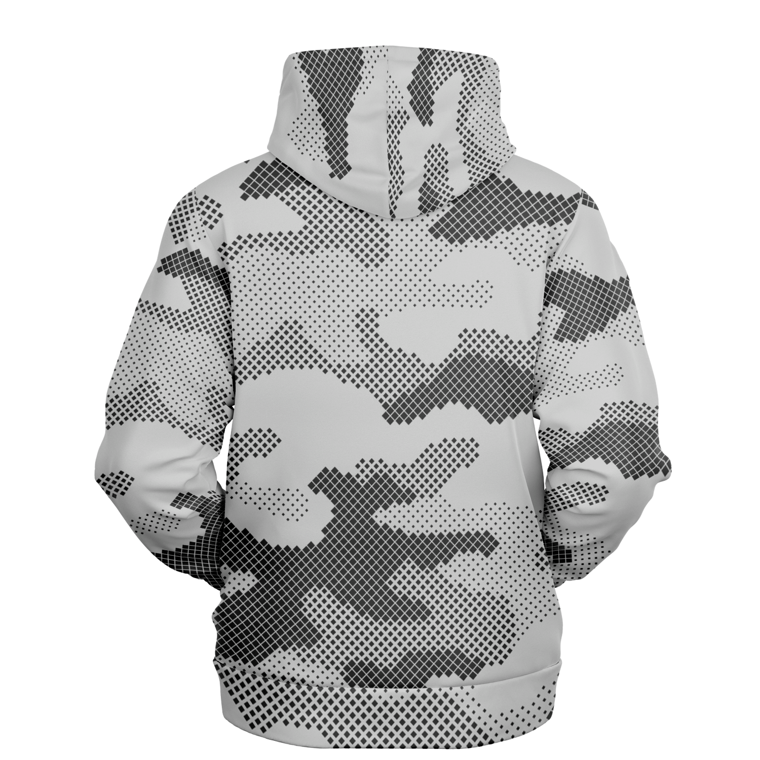 Camo Hoodie | Black & White Digital Dotted