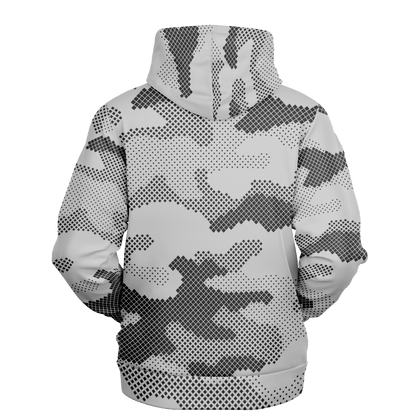 Camo Hoodie | Black & White Digital Dotted