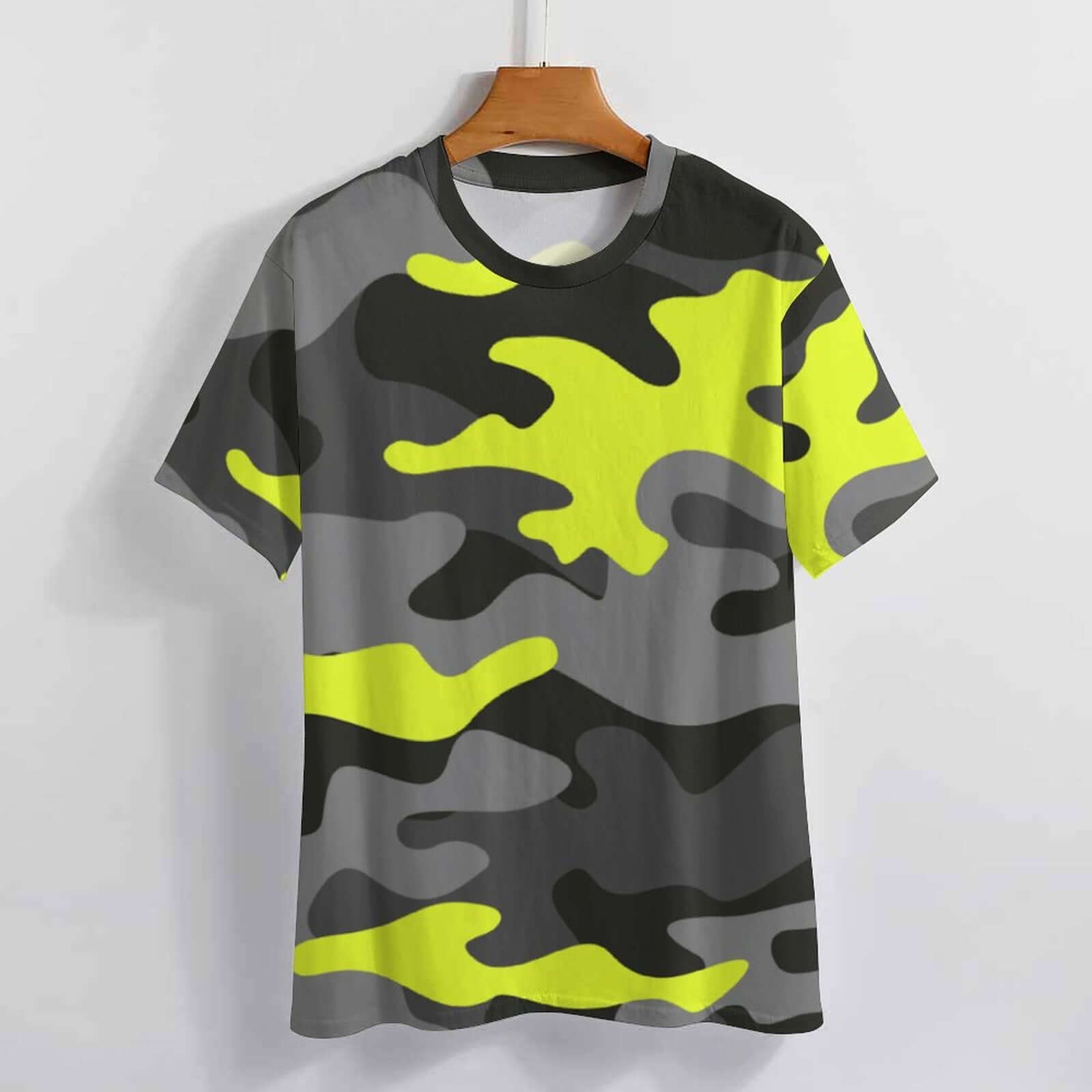 Camo Shirt | Black, Gray & Yellow Camouflage T