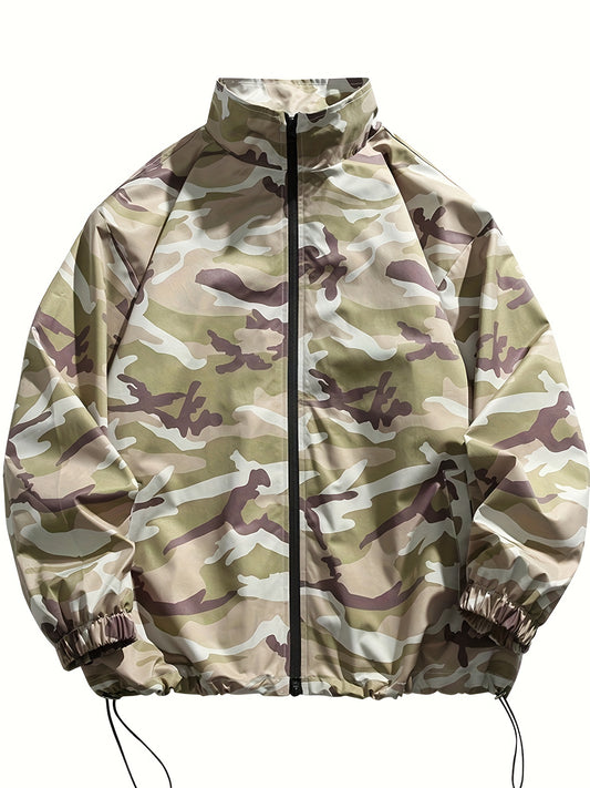 Military Style Men's Camo Bomber Jacket