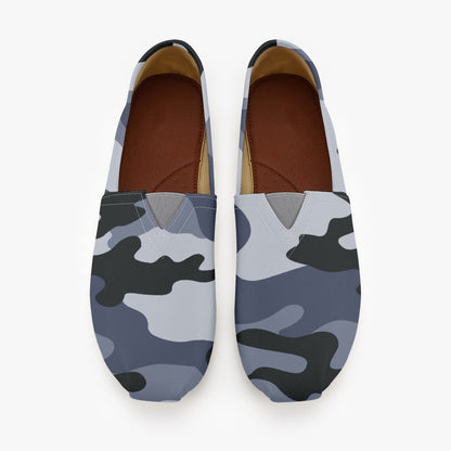 Camo Toms | Light Blue Camouflage Canvas Shoes