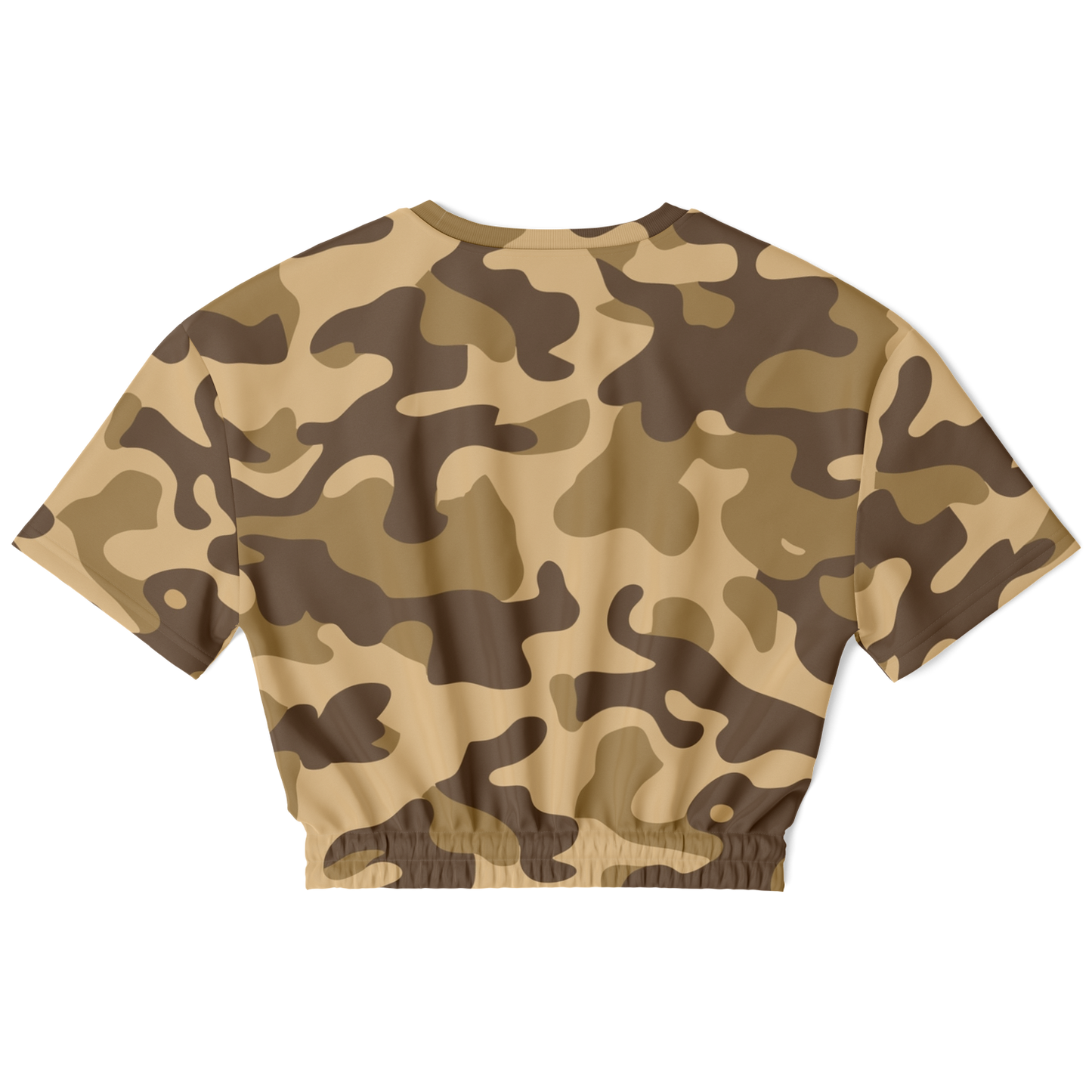 Camo Crop Top Sweatshirt | Khaki Camouflage