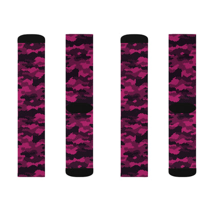 Camo Socks | Digital Pink Camouflage