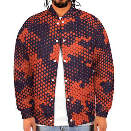 Men's Camo Jacket | Orange & Blue Digital Camouflage