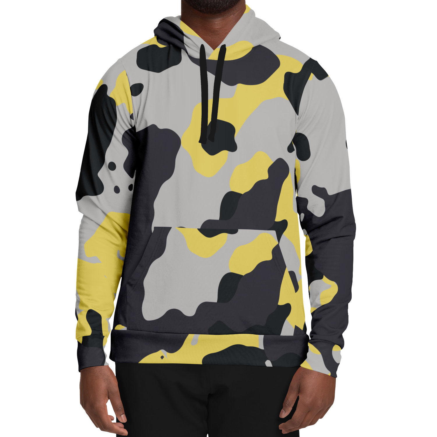 Camo Hoodie | Yellow, Black & Silver Camouflage