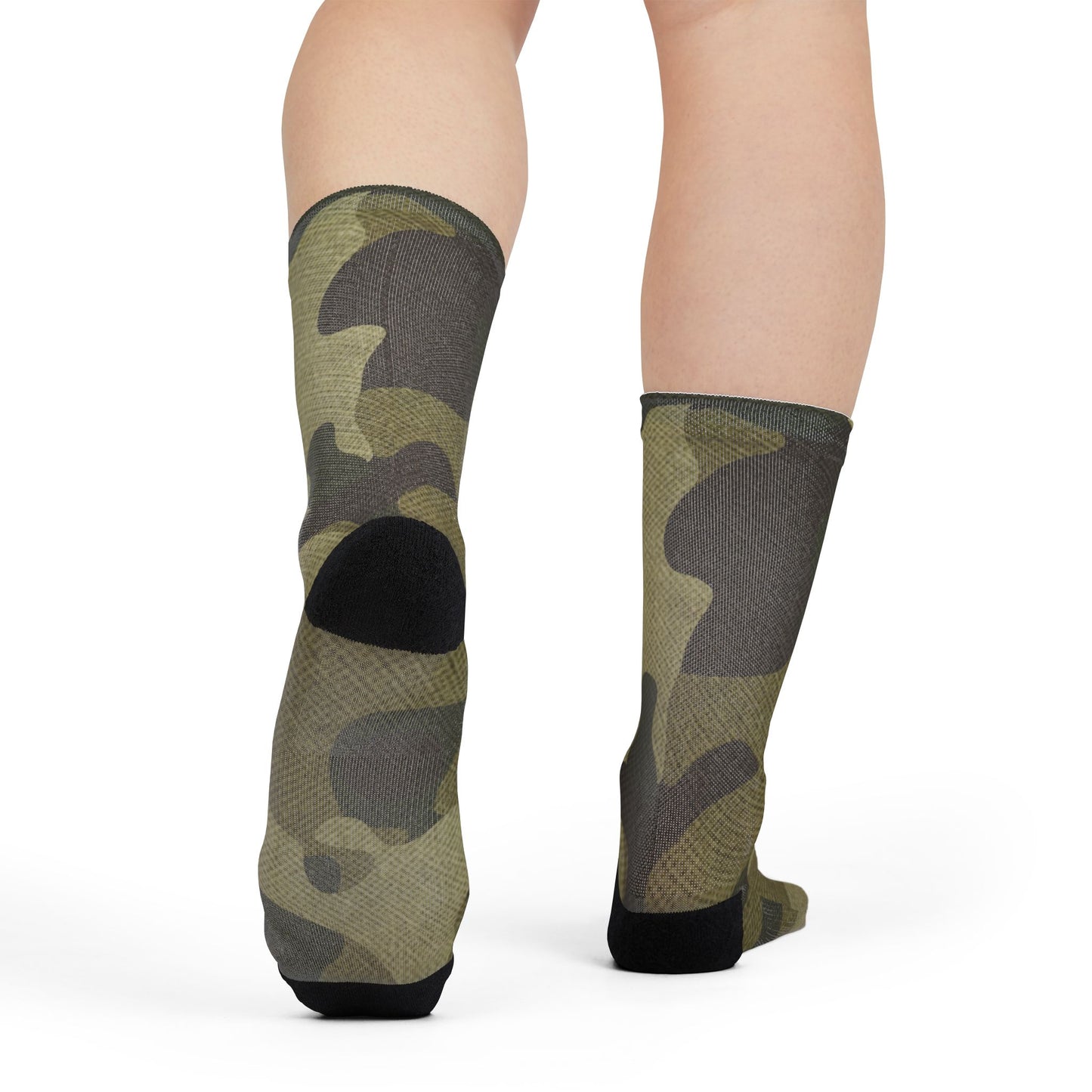 Camo Socks | Green Fabric | Sublimation Crew