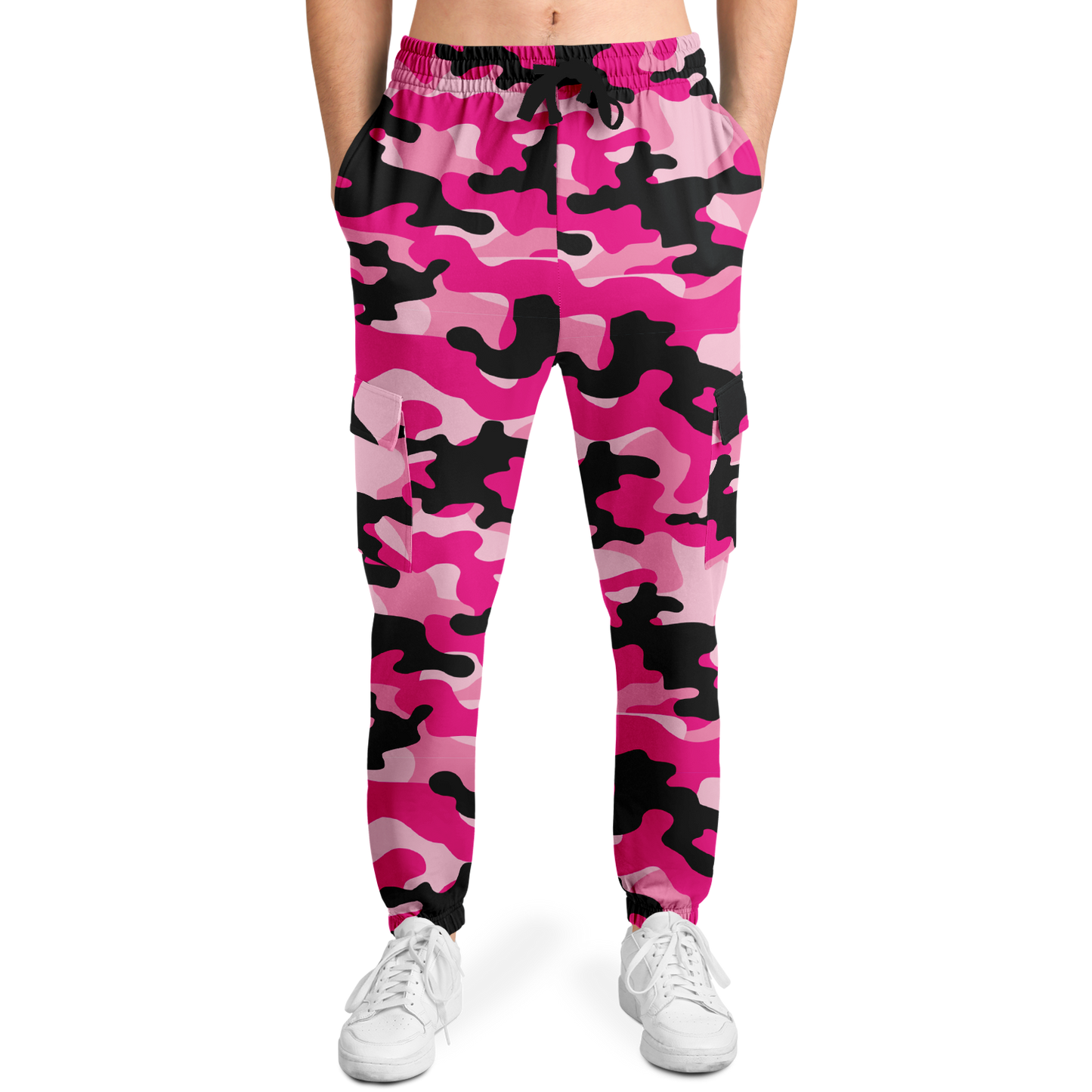 Pink Camo Cargo Pants | Candy, Black, & Cerise Mixed Camouflage