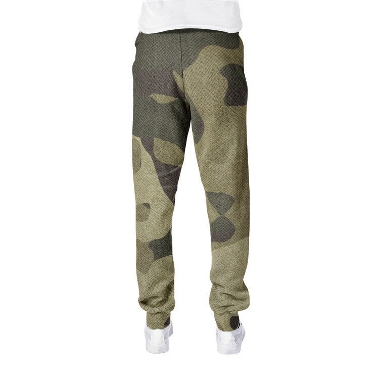 Men's Camo Track Pants | Green Fabric