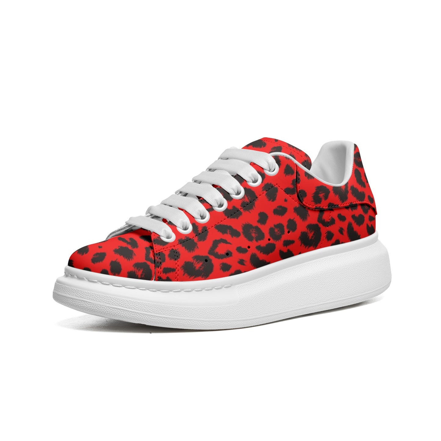 Leopard Sneakers | Oversized McQueens | Red & Black