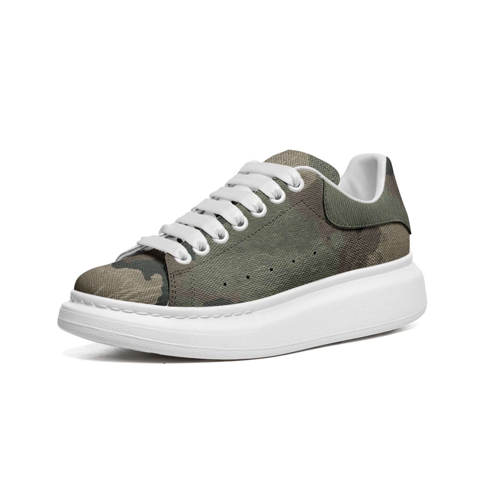 Oversized McQueen Sneakers | Dirty Brown Camouflage