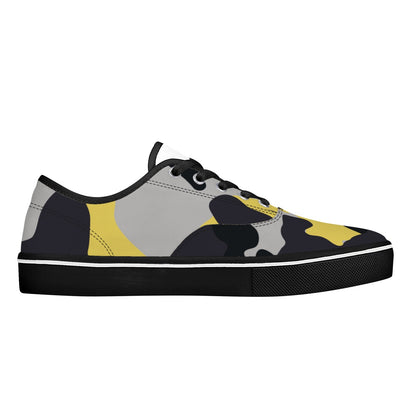 Camo Skate Shoes | Yellow, Black, and Silver Camouflage