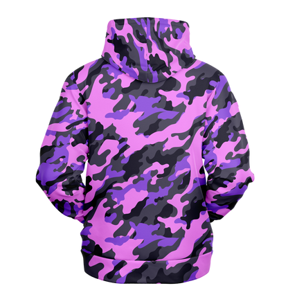 Pink Camo Hoodie | Black & Indigo Mixed Camouflage