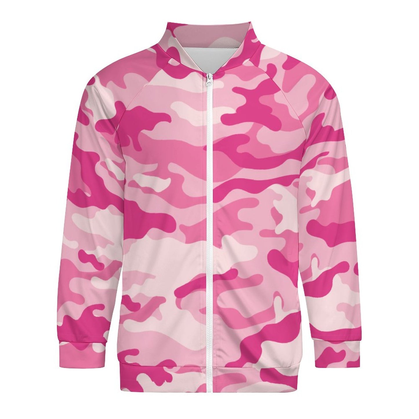 Camo Shirt | Raglan Zip-up | Lavender Pink