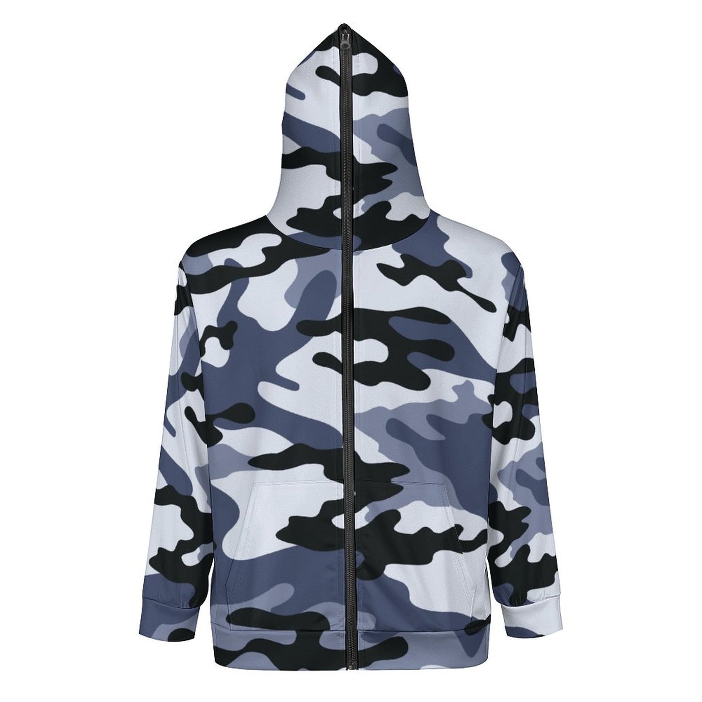 Zip up Camo Hoodie | Light Blue Camouflage