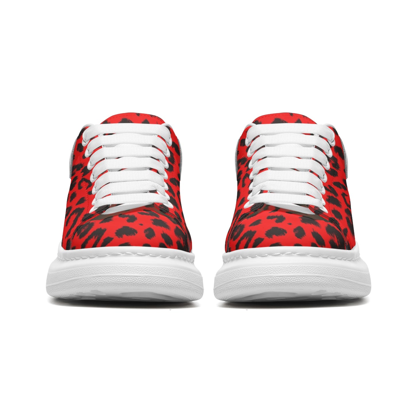 Leopard Sneakers | Oversized McQueens | Red & Black