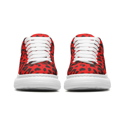 Leopard Sneakers | Oversized McQueens | Red & Black