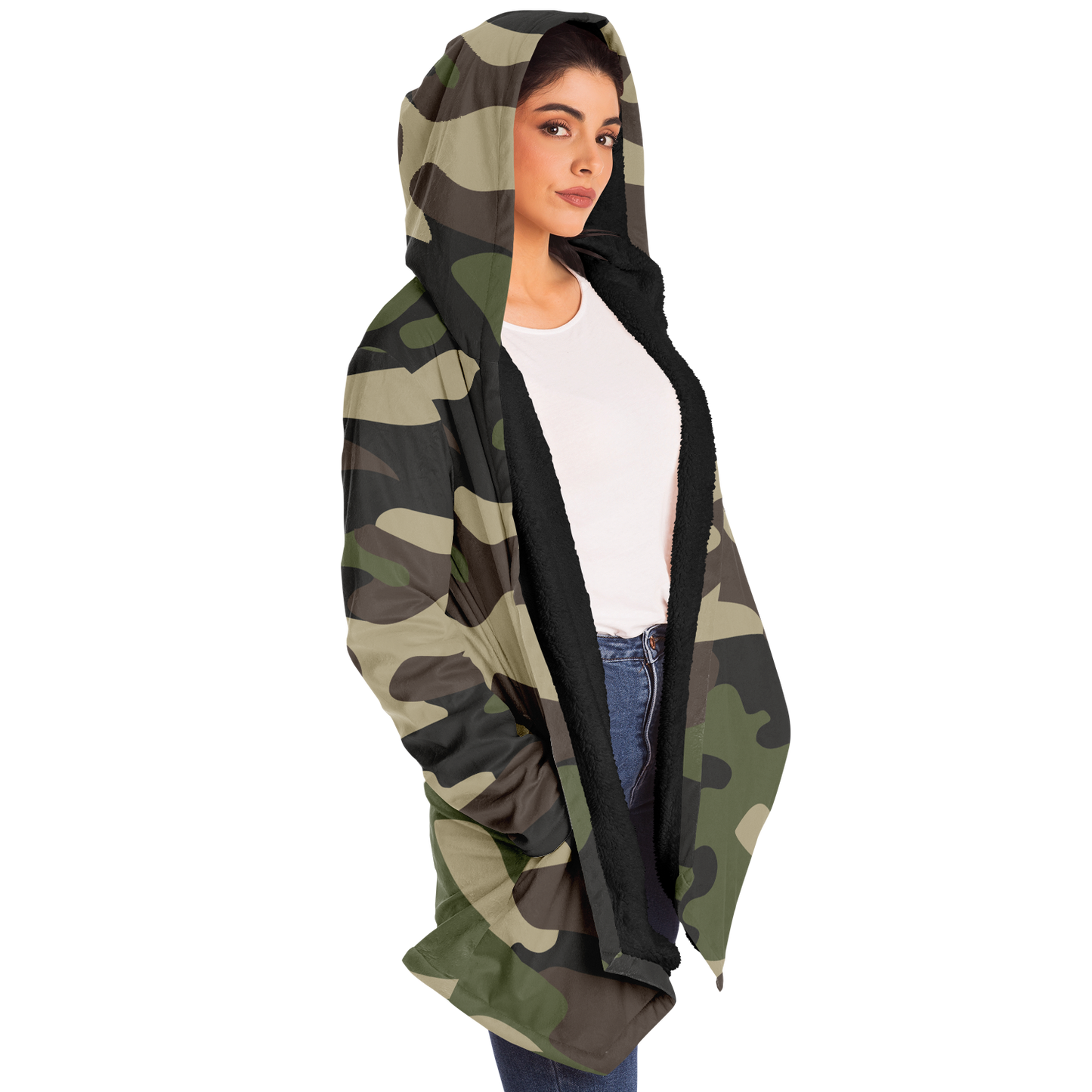 Camo Cloak | Classic Green Camouflage | Microfleece