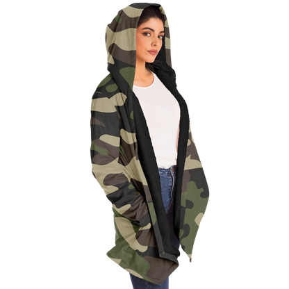 Camo Cloak | Classic Green Camouflage | Microfleece