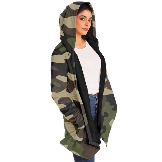 Camo Cloak | Classic Green Camouflage | Microfleece